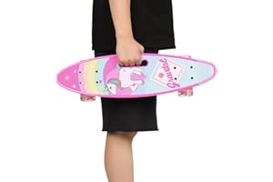 LANTUS Monopatín Completo para Principiantes, Adolescentes, niños, monopatín 7 Capas de Madera de Arce con rodamientos ABEC-7 Monopatín Longboards