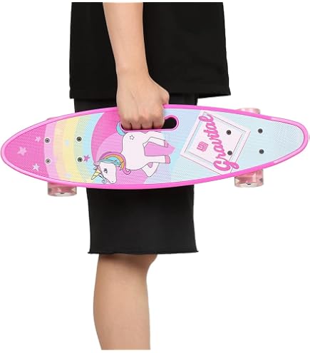 Yusheng Skateboard Enfant Graffiti DIY – Planche Érable 7 Couches, Cadeau Créatif Garçons Filles 1-2 Ans, Stable 165 Lbs