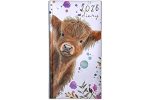 Orbitron 2026 Diary Slim Size Week to View Diaries Full Year Journal Calendar Planner (Calf)