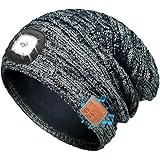 Berretto Bluetooth LED con Luce, Cappello Invernale Uomo, USB Ricaricabile Torcia per Cuffie Cuffia Cappello Musicale, Regali