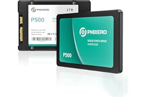 ‎PHIXERO PHIXERO SSD 1TB 2.5 Zoll Interne Solid State Festplatte SATA 3 6Gb/s TLC 3D NAND & SLC Cache für Laptops/Desktop PC/Mini PC - P500
