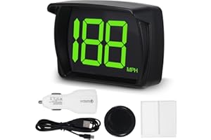 QESSUVNC Digital GPS Speedometer HUD Heads up Display Real-time Car Speedometer, With USB Dual Quick Charger & Non-slip Mat, Suitable for Truck, SUV, Motorcycle(MPH)