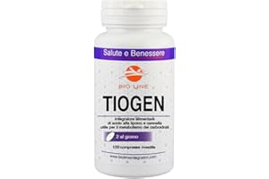 LABORATORI BIO LINE TIOGEN - Integratore Alimentare di Acido Alfa Lipoico 600 mg, Cromo Picolinato e Cannella (100 Compresse), Utile per il Metabolismo dei Carboidrati, Integratori Alimentari