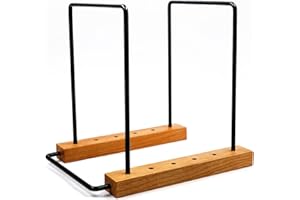 MAYRECORDS LP, supporto per dischi in vinile, in legno di ciliegio, espositore per dischi in vinile, per album e LP (ferro)