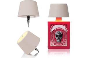MU LIN Lampada da Tappo per Bottiglia, Controllo Touch da 3 Modalita Temperatura di Colore, Dimmerabile, Senza Cavo Ricaricabile, Ottimo ideal regalo (Tortora, Z1)