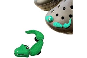 tikono Alligator-Charms, 3 Stück Alligator-Schuh-Charms für Clogs, niedliche Tier-Schuh-Dekoration, Charms für Mädchen und Jungen, Kunststoff