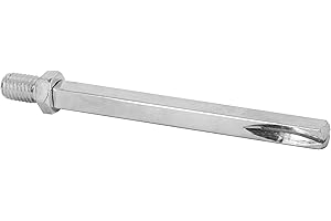 ALSTEN TECH Vierkantsift 8x8mm Vierkant für Türgriff 1 Stück Länge 120mm mit Gewinde M10 - gekerbt, stabile Verbindung für Drückergarnitur Türdrücker Langschild satiniertes Finish