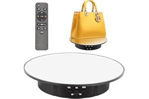 Leadleds Electric Rotating Turntable, 7.87inch /10lbs Load, Remote Control, 360 Degree Motorized Rotating Display Stand for Photography Product Display Jewelry Watch Collectible