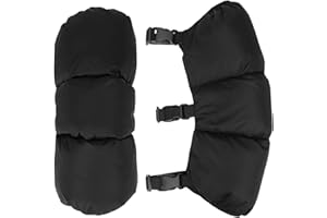 ITODA Ginocchiere termiche invernali per motocicletta, scaldamuscoli leggeri in giù per ginocchia, antiscivolo, supporto da neve, antivento, per ciclismo, equitazione