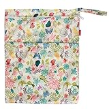 Damero 2 Stück/Set Windeltasche mit wiederverwendbarem Stoff Wasserdicht Wetbag Feuchttücher Organiser Beutel - 2