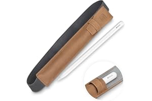 StilGut Custodia Apple Pencil Compatibile con iPad PRO 11 2020 e 2018 e iPad Air 4 in Vera Pelle, Cognac Vintage