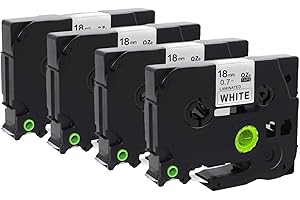 Molabel TZe-241 Black on white 18 mm x 8 m compatible with Brother equipment Tape for Brother PT-D400, PT-D450, PT-550,PT-D600,PT-P700,PT-1830,PT-2730,PT-2030,PT-2100,PT-2420PC, PT-2444 30PC, PT 2480