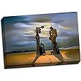 Salvador Dali Two Statues Canvas Print Poster 30x20 Inches A1