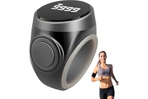 zhongko Counter Ring, 4 Digit Handheld Clicker Pitch Counter, Number Count Clicker Digital Tasbeeh Prayer Counting Tool for Meditation, Relaxation, Active Fingers