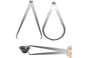 SANTUO 2 Pcs Inner&Outer Calipers Measuring Tool, 150mm/6 Inch Vernier Calipers, Stainless Steel Inside Outside Caliper for Pottery, Woodworking, and Precision Measurement