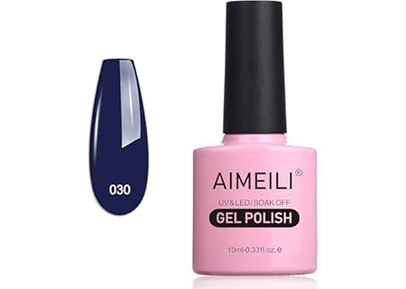 AIMEILI Blå Gel nagellack Blötlägg av UV LED gelack avtagbar gel nagellack - Marin Tätningar (030) 1 - Amazon Deal & Rabatt