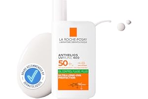 La Roche-Posay Anthelios UVMune 400 Oil Control Invisible Fluid SPF50+ Sun screen for Oily, Blemish-Prone Skin