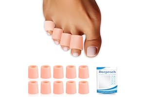 Decproch Zehenschutz kleiner Zeh, 20 Stück Zehenschutz - Premium Zehenkappen Zehenpolster Zehenverband Zehenschoner Zehenpflaster Silikon gegen Blasenbildung und Schwielen, Rosa