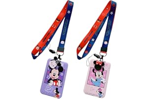 Mouse Lanyard con Soporte para Tarjetas, LGQHCE 2PCS Mouse Lanyard Correa Para el Cuello Lanyard Portatarjetas, Cordón con Soporte para Tarjetas para Tarjetero Llavero Identificativa