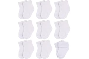 DMNQ 9 Paia Calzini Neonato Calzini Neonata in Cotone Calzini Appena Nati Ankle Boys and Girls Socks Bimbo Bimba Quotidiano Base Calze Unisex Sneaker Calzino Traspirante（0-6 Mesi）