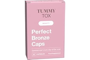 ‎TUMMY TOX Selbstbräuner - Beta Carotin, Hyaluronsäure, Lycopin, Kupfer, Selen und Vitamine - 30 Kapseln für 30 Tage - Perfect Bronze Caps, Tummy Tox