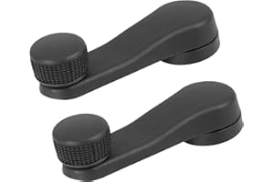 A ABSOPRO Manivela De Ventana de Coche Izquierda Derecha para VW T4 Transporter 1995-2003 De 5 Negro (Juego de 2)