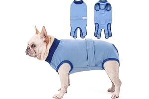 KONVINIT Traje de recuperación para Perros Chaleco de Recuperación para Protección de Heridas,Transpirable Suitical Recovery Suit,Mascotas ​prevenir lamiendo,mordiend,Cono E-Collar Alternativo