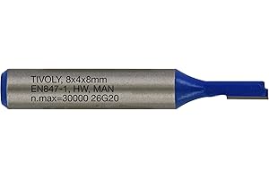 Tivoly XT60642067832 Fraises de défonceuse à rainer droit | 1 tranchant rectifié au diamant Ø 4mm