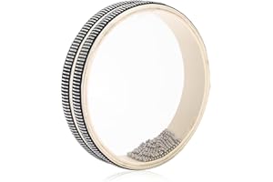 sourcing map 6 Inches Ocean Sea Wave Sound Drum Musical Instruments Percussion Hand Drums with Wave Beads Ocean Sounds for Meditation & Relaxation