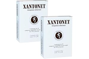 BROMATECH xantonet integratore alimentare per il transito intestinale 30compresse (2 Confezioni da 30 Compresse)