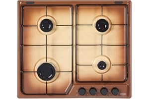 DE'LONGHI DELONGHI FFT 46 ASV PIANO COTTURA A GAS 4 FUOCHI 60 CM GRIGLIE SMALTATE COLORE TERRE DI FRANCIA