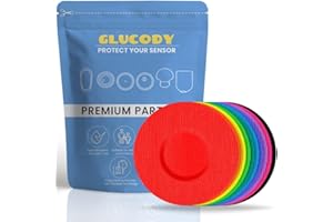 GLUCODY 10pc Parches Sensor Freestyle Libre 2 Hipoalergénicos, Impermeables, Transpirables Y Suaves Con La Piel/Marca Especializada En Parche Sensor Freestyle Libre 2 (Multicolor Free)