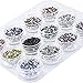 eBoot 12 Colors Nail Art Decorations Nail Stone Rhinestones with 12 Pack Small Container Pots, 6000 Pieces