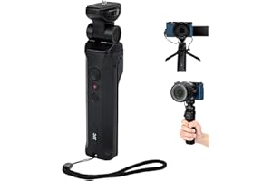 JJC Remote Shooting Grip & Travel Desk Tripod for Panasonic DC-ZS99 (TZ99) G100D and S9 Cameras Selfies Vlogging, Replace Panasonic DMW-SHGR2 Tripod Grip