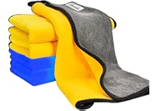 Wholistic Car Drying Towels 4 Pack, Ultra Thick Plush Microfiber Cleaning Towels Super Absorbent Quick Drying Cloth– Washable