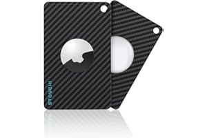 Airtag etui na karty portfela Stouchi 0.6mm Ultra Thin Air Tag Wallet Card 4g Super lekki rozmiar karty kredytowej Wąski uchwyt na portfel z włókna węglowego Kompatybilny z AirTags dla portfela