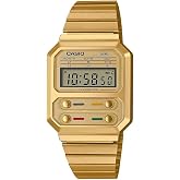 Casio A100WEG-9ADF Kol Saati, Retro, Digital, Altın Sarısı, Unisex