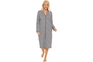 Suzy & Me Ladies 100% Cotton Zip Dressing Gown