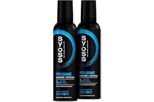 Syoss Espuma pelo Volumen Lift - 2 uds de 250 ml (Total 500ml)- 48 horas de fijación fuerte y volumen, da cuerpo desde la raíz sin apelmazar, Cabello como recién salido de la peluquería
