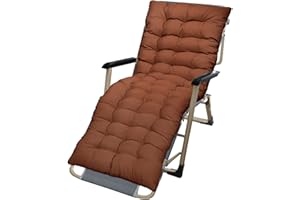 UENNM Coussin Chaise Longue Extérieur avec Capuche Antidérapante, Coussin de Chaise Longue Bain de Soleil, Coussin Transat Jardin Intérieur Extérieur,Relaxer Coussin de Chaise Longue 175 x 48 x 8 cm