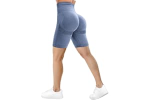 TAYOEA Pantaloncini da Ciclismo Sportivi da Donna Leggings Corti Scrunch Senza Cuciture da Palestra Opachi per Fitness Yoga Jogging