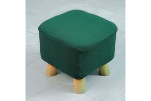 SJH Small Foot stool Cover,Non-slip Ottoman Slipcovers with Elastic Bottom,Stretch&Soft Square Mini Chair Cover,Home Footrest Protector(25-33cm)