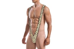 EYVRPAU Traje de baño para Hombres Sexy String Swim Trunks Shim Shorts Bikini de Fiesta Alternativa para los Hombres bañador tanga hombre disfraz hombre(Estampado de leopardo)