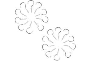 WATAWATA 30 Pcs Screw-in Hooks Screw Hooks Cup Hooks Nickel Plated Hooks for Wood Ceiling Wall Cabinet Shelf 1 inch (30)