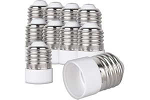 kwmobile 10x Adattatori Lampadine da E27 a E14 - Virole Trasformatori Portalampada per Luci da Tavolo e Lampadario - Attacchi Lampadina LED e Alogena