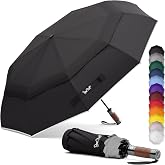 Royal Walk Folding Umbrella Windproof Women Men Windproof | Compact Travel Rain Umbrella, Automatic Open and Close, Strong, D