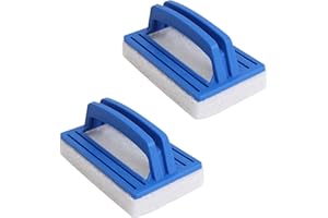 FANGBOJIE 2 Stück Pool Schwamm Bürsten, Pool Randreiniger, Blau Mit Griff Schwimmbadbürste, Poolreinigung Schwamm, Handschrubber, Pool Reinigungsbürste für Spa, Algenbürste Geeignet zum Reinigen von Schmutz