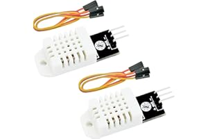 Sensore di temperatura modulo Binghe 2 pezzi digitale temperatura e sensori di umidità con chip e cavo 3.3-5.5V Bianco compatibile con Arduino