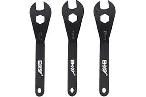 Phidinova Set di Chiavi per Pedali Bici, 7 Pezzi, 13-19mm, Design con Apertura Esagonale, Nero