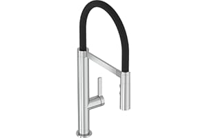 Jacob Delafon - Mitigeur d'Évier de Cuisine RAPHAEL - Douchette Extractible Magnétique 360°, avec Fonction Pause - Economies d'eau - Aérateur Anti-Calcaire - 27x5,5x59 cm - Finition Chrome - E23311-CP